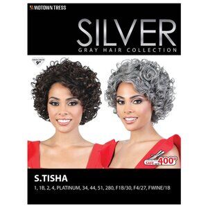 Motown Tress Silver Gray Hair Collection Full Wig - S TISHA